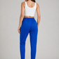 Varnam Women Lycra Slub Straight Pants – Royal Blue