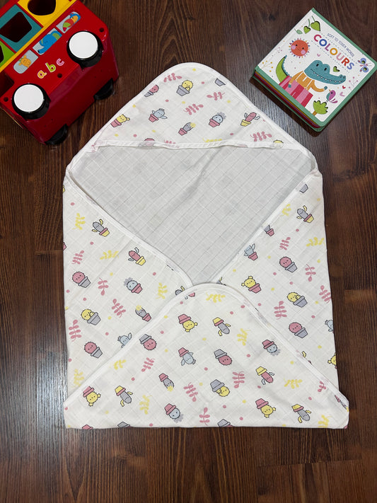 Cactus Hooded Muslin Baby Towel