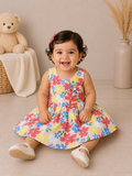Candy Blossom Cotton Frock Pink