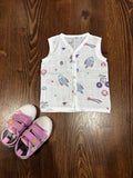 Rocket Muslin Sleeveless Button Jabla