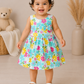 Candy Blossom Cotton Frock Blue