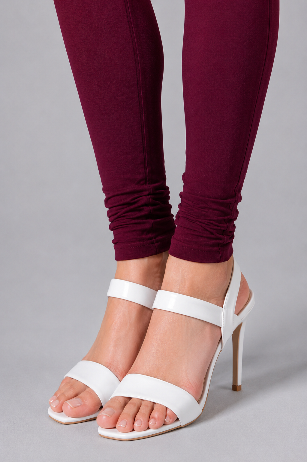 Brinda Women Full Length Cotton Leggings – Wine
