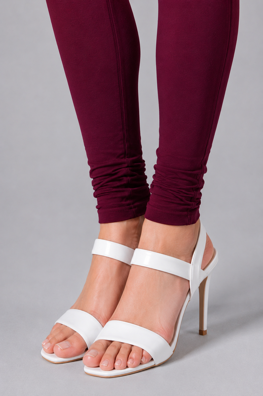 Brinda Women Full Length Cotton Leggings – Wine