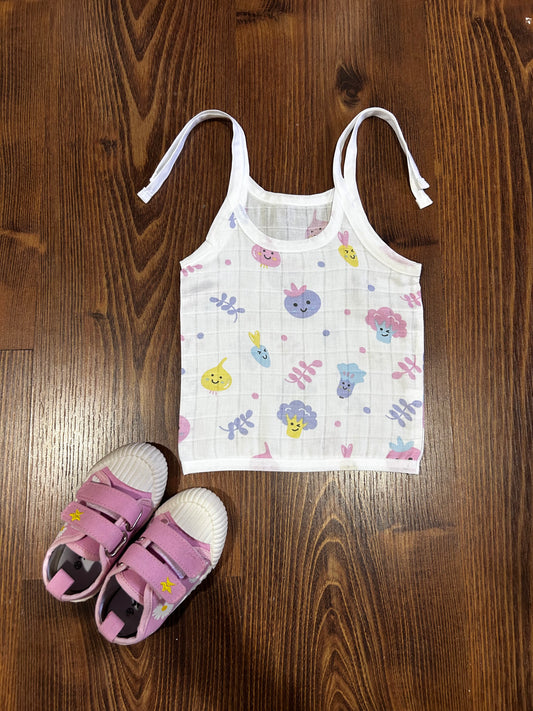 Veggie Muslin Sleeveless Knot Jabla