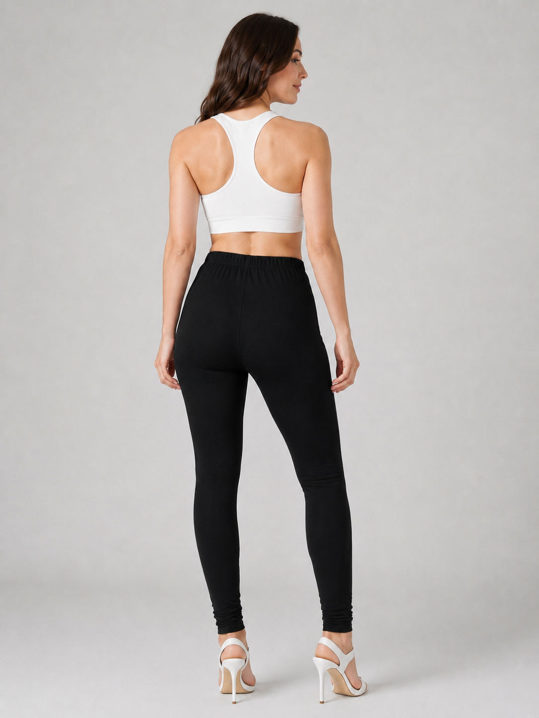 Brinda Women Full Length Cotton Leggings – Black