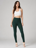 Brinda Women Full Length Cotton Leggings – Bottle Green