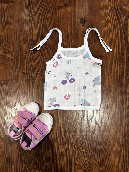 Rocket Muslin Sleeveless Knot Jabla