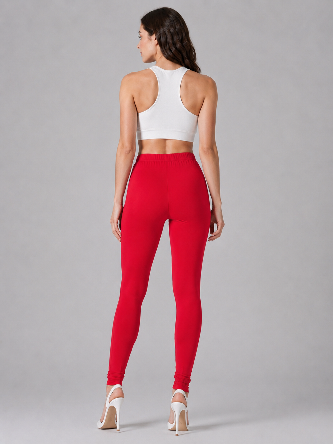 Brinda Women Full Length Cotton Leggings – Red
