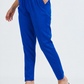 Varnam Women Lycra Slub Straight Pants – Royal Blue