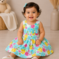 Candy Blossom Cotton Frock Blue