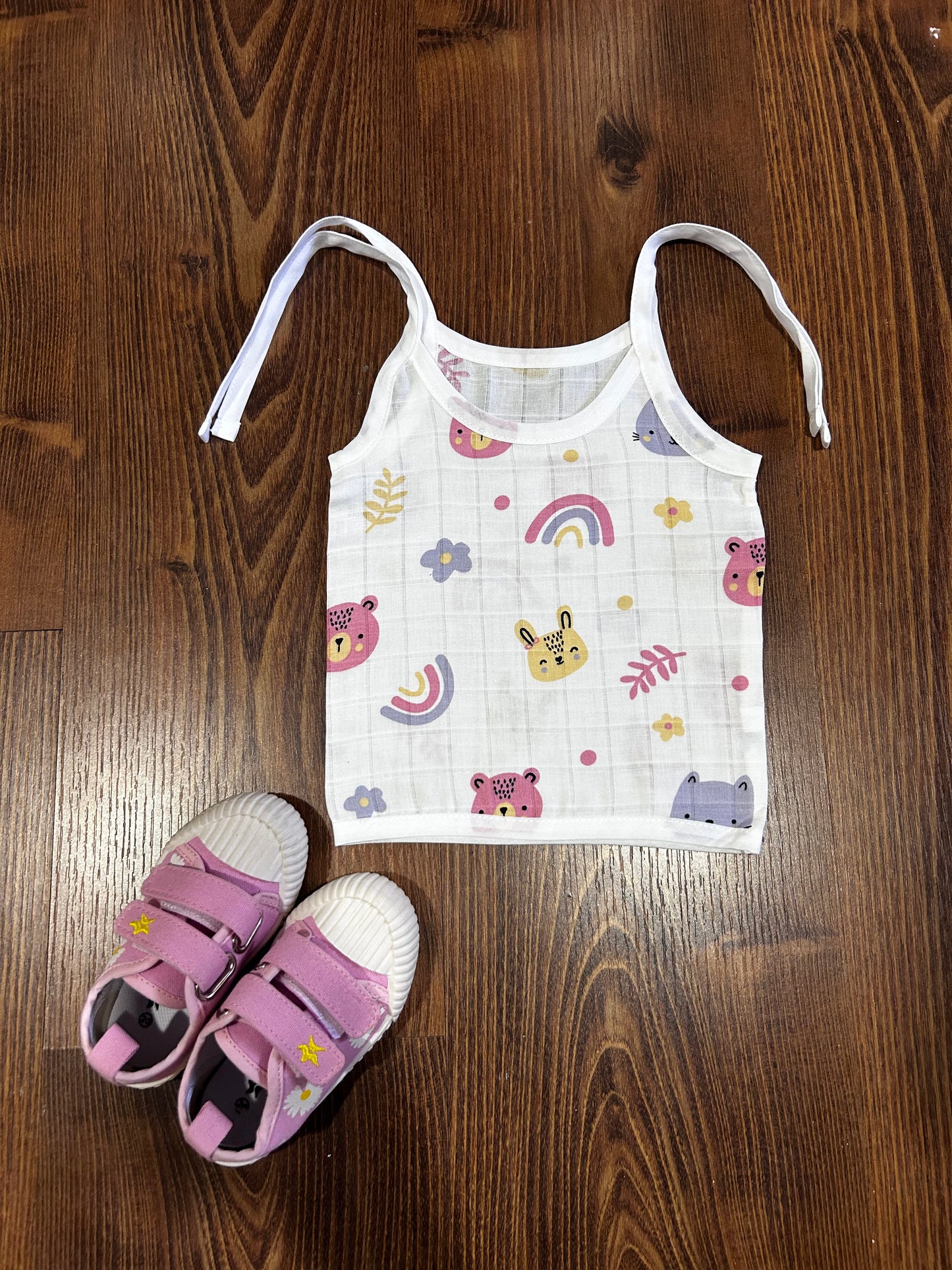 Teddy Muslin Sleeveless Knot Jabla