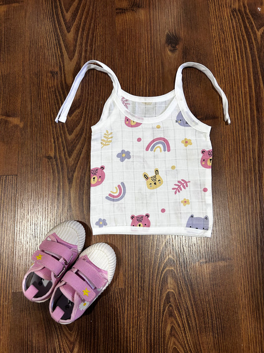 Teddy Muslin Sleeveless Knot Jabla
