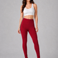 Brinda Women Full Length Cotton Leggings – Red Maroon