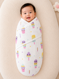 Ice Cream Muslin Cotton Baby Swaddle Blanket – 40” × 40”